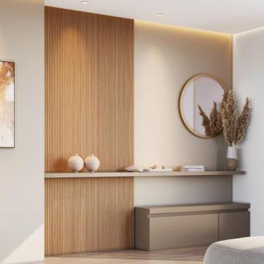 Imagem de Kit 2 Placas de Painel Ripado Tóquio 250cm X 58cm X 3,3mm (rende 2,9m²