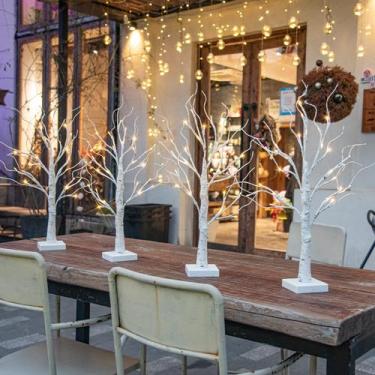 Imagem de Decorações de Natal EAMBRITE Light Up White Birch Tree 2FT