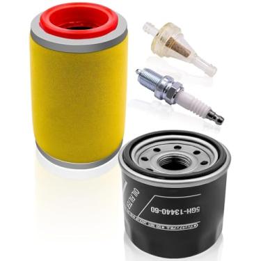 Imagem de Kit de filtro de óleo e tampa de gaiola de guia de ar compatível com Yamaha Grizzly 350 400 450 Bruin 350 Kodiak 400 450 Wolverine 350 450 2007-2024 Substitui 5UH-E4458-00-00
