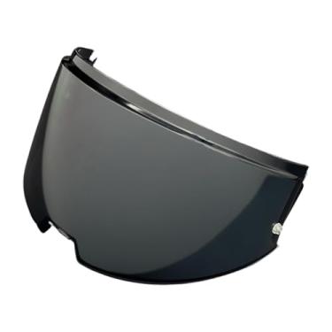 Imagem de predolo Viseira de capacete dobrável, proteção contra vento e poeira, lente de reposição antirrisco e resistente a para motocicleta para FF906, Preto Profundo