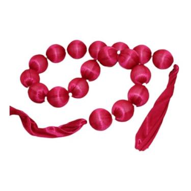 Imagem de shamjina Guirlanda de bolas de espuma para decoração de casamento, artesanato, enfeites, elegante banner de bola de espuma para pendurar na parede para Natal, Vermelho