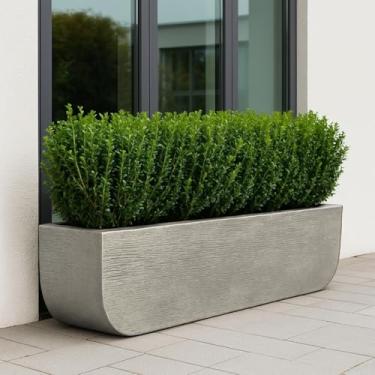 Imagem de Vaso Decorativo Jardineira Floreira Polietileno Grande 84 Cm (CINZA)