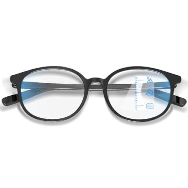 Imagem de VISOONE Óculos de leitura TR90 anti-embaçamento Utralight progressivo multifocal moderno para mulheres leitoras, Preto, S