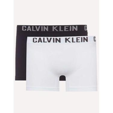 Imagem de Cuecas Calvin Klein Trunk Seamless Logo Preta e Branca Pack 2UN, XL/GG