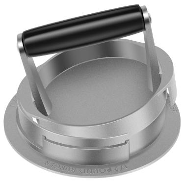 Imagem de kaimenhong Prensa de hambúrguer 3 em 1, prensa de hambúrguer redonda de 14 cm, molde modelador de hambúrguer ajustável, 1/9 kg, 1/1.4 kg, 1/1.8 kg, molde antiaderente para hambúrguer de carne bovina e