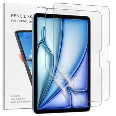 Imagem de Jngnpn Pacote com 2 protetores de tela Paperfeel para iPad Air de 13 polegadas 2025/2024 [7ª/6ª geração, M3/M2], iPad Pro 13 polegadas 7 geração M4 2024, filme PET fosco, antirreflexo, escreva e