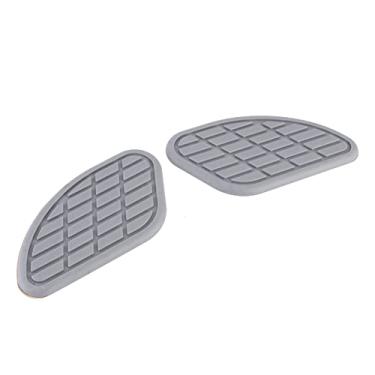 Imagem de SPYMINNPOO Motorcycle Tank Pad a Tanque de Combustível Pad Decalques de Garra Vintage de Joelho Fácil de Instalar Com Adesivo de Dupla Face para Passeio e Proteção Confortáveis (Cinza)