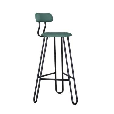 Imagem de Conjunto 2 Banquetas Altas com Encosto Ginger Estrutura Preta - Metali