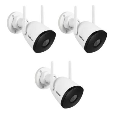 Imagem de Kit 3 Câmeras Wi Fi Externa iM5 SC Full HD 32GB Visao Noturna 30m Inte