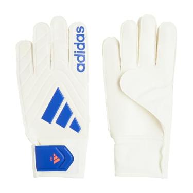 Imagem de adidas Luvas de goleiro unissex para adultos, Copa Club, branca/azul lúcido, vermelho solar, 12