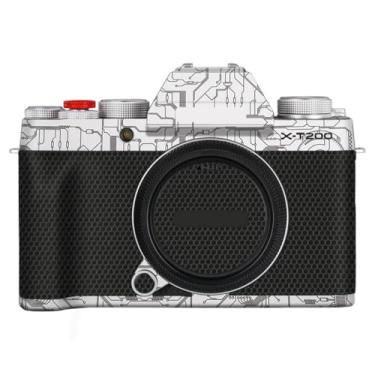 Imagem de XT200 Película de vinil antirriscos para câmera FujiFilm X-T200 Adesivo de acessórios de fotografia de filme de desenho animado (branco circuito)