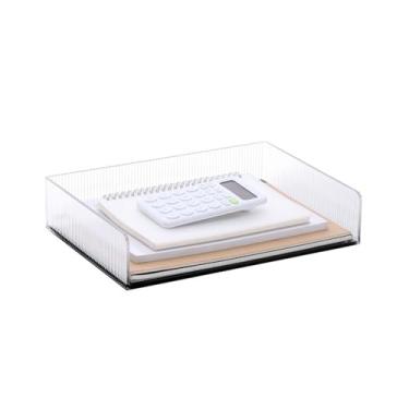 Imagem de Organizador de arquivos de mesa Bandejas para documentos, bandeja organizadora de mesa empilhável para escritório, arquivo papel, cestas correspondência