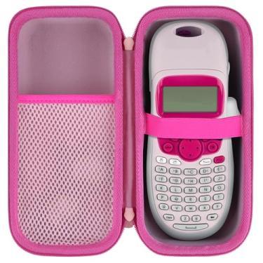 Imagem de Lebakort Estojo de armazenamento compatível com DYMO LetraTag 100H / 100H Plus máquina de etiquetas portátil (capa rosa)