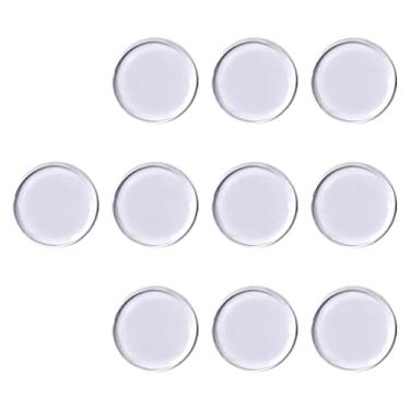 Imagem de Dynwave 10 peças de almofadas para tacos de sinuca, acessórios profissionais de substituição em acrílico de 0,43 polegadas para sala de jogos de competição, Claro