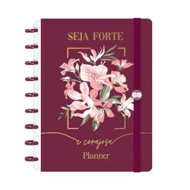 Imagem de Planner Iscool Disc 2026 Inteligente Datado Opulence Seja Forte Marsala