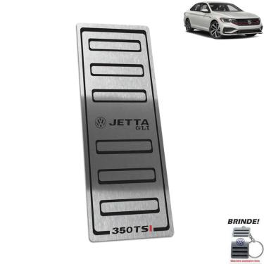 Imagem de Descanso de Pé Aço Inox Volkswagen Jetta Gli 350 Tsi Preto
