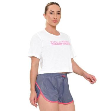 Imagem de Camiseta Box Graphic Olympikus Feminina, Branco, P
