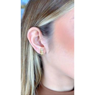 Imagem de Brinco Menino - 01 Par - Banho de Ouro 18k com 02 Milésimos e Verniz P