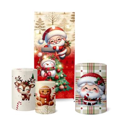Imagem de Trio Capas Cilindro + Painel Lateral Romano Natal (K5NAT0046)