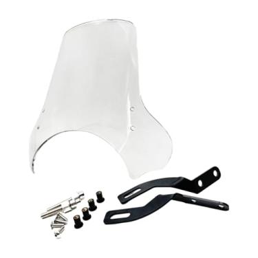 Imagem de NITAGO Protetor de para- de motocicleta com ferragens de montagem, defletor de vento para carenagem frontal, grande para-, tela mosquiteira, Claro