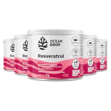 Imagem de Kit 5 Resveratrol Ocean Drop Vegano 30 Cápsulas