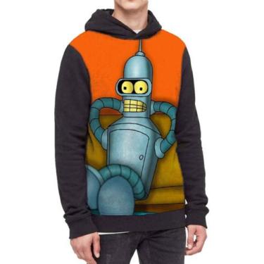 Imagem de Moletom Com Capuz Bender Rodriguez Futurama Ref:700 - smoke, Preto, GG