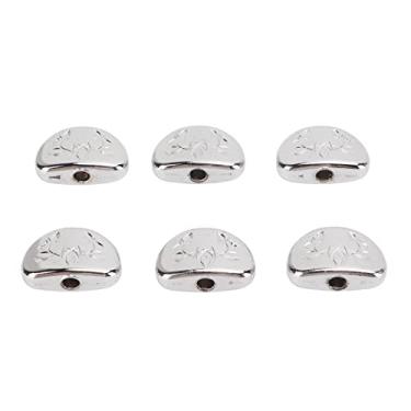 Imagem de RiToEasysports Máquina de Afinador de Guitarra de Metal, Botões de Cabeça Gravados, Botões de Substituição, Instalação Conveniente para Guitarristas Elétricos, Prata