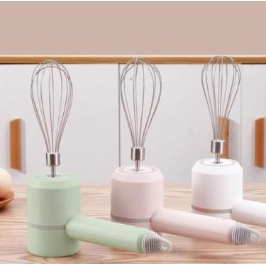Imagem de Batedor Elétrico de Ovos e Mixer Portátil de Aço Inoxidável – Misturador Potente, Leve e Recarregável para Ovos, Cremes, Cafés e Bebidas – Utensílio de Cozinha Prático e Durável