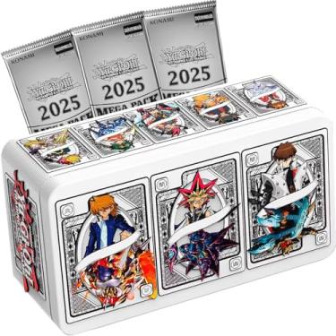 Imagem de KONAMI Yu-Gi-Oh! Mega Pack 2025, Lata Colecionável com 3 Megapacotes, 39 Cartas em Português, Inclui 3 Divisores de Deck