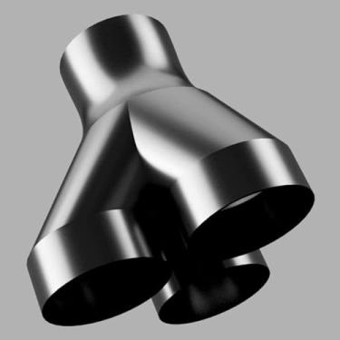 Imagem de Conexão de duto divisor de 3 vias de 10 a 10 cm para poeira de madeira, barraca de cultivo