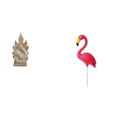 Imagem de MotiveTech Escultura Católica Clássica de Resina para Mesa de Escritório, Decoração de Carro E Casa com Enfeite de Arte, Acessórios para Jardim de Fadas, Estaca