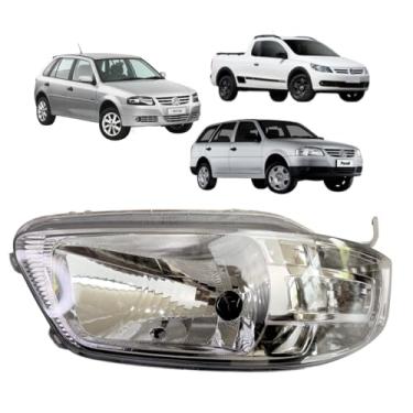 Imagem de Farol Gol/Saveiro/Parati G4 2005 á 2014 Foco Simples Cromado Lado Direito