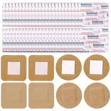 Imagem de 200pcs Pequenos Curativos Adesivos, 38mm Redondos & Quadrados Tecido Não Tecido Curativo Adesivo Amigável à Pele Tiras Pontos para Rosto Nariz Pés Mãos Pele Sensível Feridas