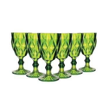 Imagem de LYOR - Conjunto 6 Taças de Acrílico Diamond Verde 330ml
