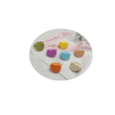 Imagem de MYANAIL Conjunto de 7 anéis grossos de acrílico para mulheres, anéis de dedo de resina com junta larga colorida em forma de coração, conjunto de anéis grossos de acrílico, joias, presentes, adorável