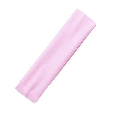 Imagem de Bandanas esportivas femininas antiderrapantes elásticas modernas para cabelo encaracolado, acessórios de cabelo macio para uso diário, treino, ioga, corrida (rosa, tamanho único)