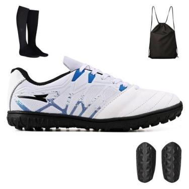 Imagem de Kit Chuteira Adulta Society + Mochila + Meião e Caneleira - Light, Pre