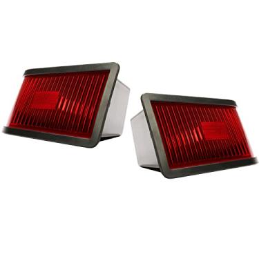 Imagem de Kojem Kit de luz traseira compatível com JOHN DEERE 415 425 445 455 Substituição para M116504 M116505 M116132 M116133 Lente vermelha do lado do motorista e do passageiro sem lâmpadas