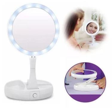 Imagem de Espelho Camarim Led Luz Mesa Maquiagem Penteadeira