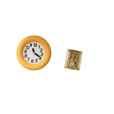 Imagem de Fenteer Relógio de Parede Silencioso E Contemporâneo em Madeira com Porta-retratos em Resina E Vidro, Ideal para Decoração de Mesa Na Cozinha, Sala de Jantar,