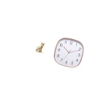 Imagem de Fenteer Relógio Decorativo com Escultura Artística de Animal para Lareira, Sala de Jantar, Casa, Estilo Fazenda Vintage, Academia. Design Silencioso.