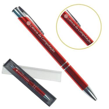 Imagem de Caneta Personalizada Coloridas Cursos Metal Profissional Ciência da Co