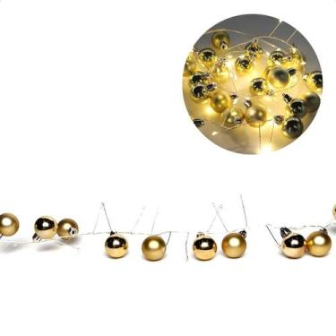 Imagem de Cordão Luminoso Natalino 1,5 Metros Led Bolas de Natal Taschibra