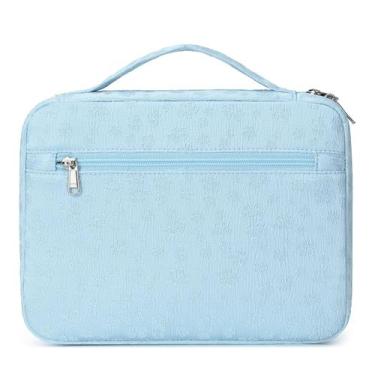 Imagem de Capa de livro Octsky Bible Case floral azul com alça