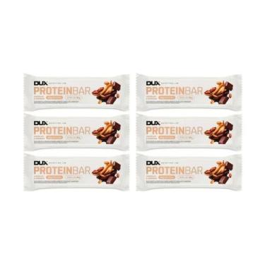 Imagem de Kit 6 barra de proteina com 20g proteina chocolate e amendoim dux 60g