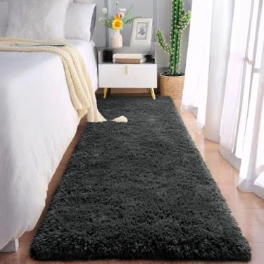 Imagem de Carpete, Tapete Quarto Pequeno, Passadeira 2,00 X 0,60m, Antiderrapantes e Macios(Preto)