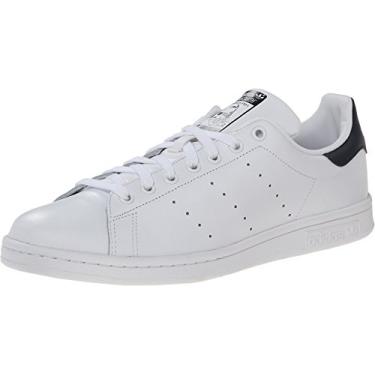 Imagem de adidas Originals Masculino Couro Tênis Stan Smith, 4,5 Core Branco/Core Branco/Dark Azul