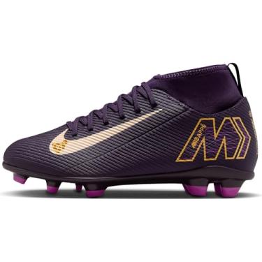 Imagem de NIKE Tênis de futebol infantil unissex Jr. Superfly 10 Club 'Kylian Mbappe' Fg/Mg, Grand Purple Pale Ivory, 4.5 Big Kid