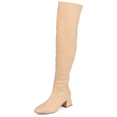 Imagem de Journee Collection Womens Melika Tru Comfort Foam Block Heel Over The Knee Boots Tan 8.5 Regular WOMENS US