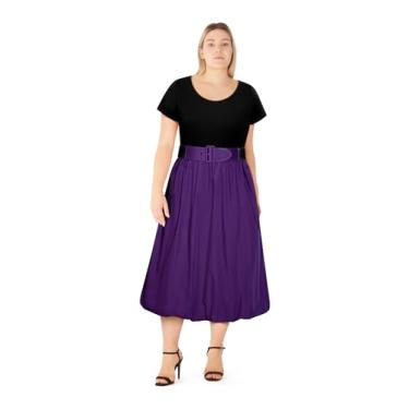 Imagem de City Chic Vestido feminino plus size - Lux Days, Estampa preta, 48